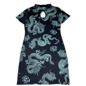 Cap Sleeve High Neck Women's Mini Dress